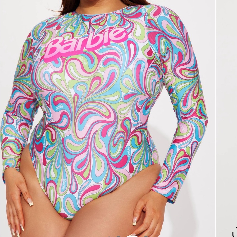 Barbie Psychedelic Swirl One Piece Swimsuit